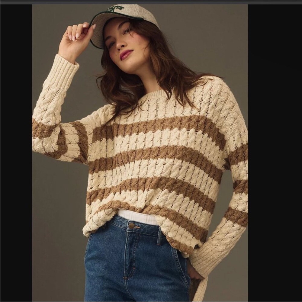 Anthropologie Pilcro Longline Stitch Sweater NWOT - Picture 4 of 7
